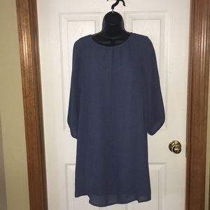 Blue, chiffon dress